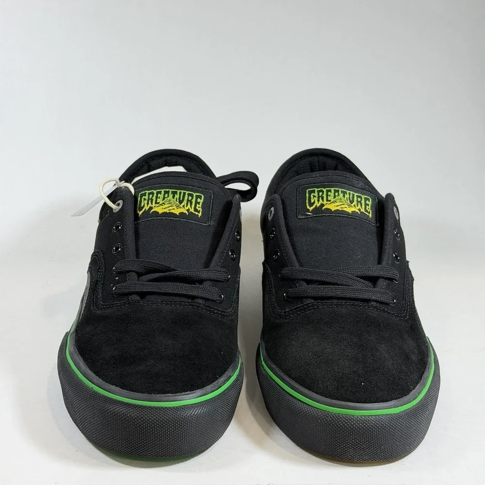 Emerica Size-11.5 Mens Provost G6 X Creature Black Sneakers Leather